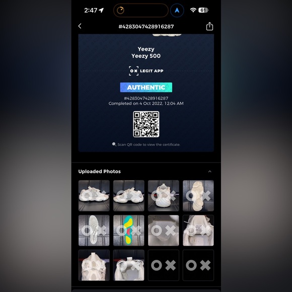 Authentic Yeezy 500 bone - Picture 7 of 7